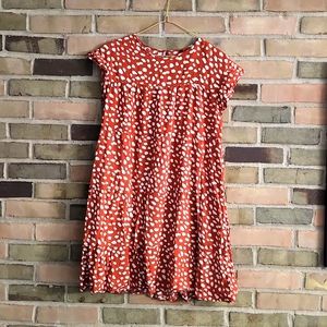 Amazon Fashion Tiered Dress, S, Orange and White